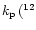 $k_{\rm p} \,(^{12}$