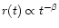 $r(t) \propto t^{-\beta}$