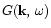 $G({\bf k},\, \omega)$