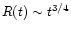 $R(t) \sim t^{3/4}$
