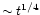 $\sim t^{1/4}$
