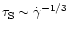 $\tau_{\rm S}\sim\dot{\gamma}^{-1/3}$