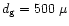 $d_{\rm g} = 500~\mu $